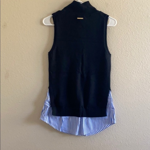 Michael Kors Sleeveless Mock-Neck Striped Sweater - Picture 5 of 6